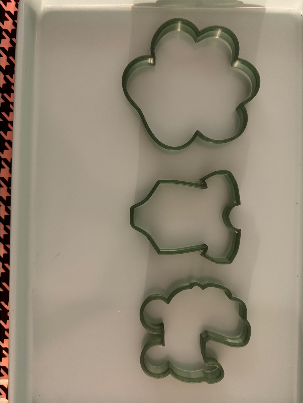 Baby Shower Cookie Cutter Set, 3 Pieces, Green